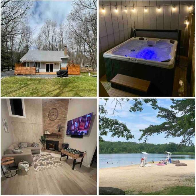 Modern Home Near Lake W Hottub, Game Room, Fireplace Albrightsville Luaran gambar